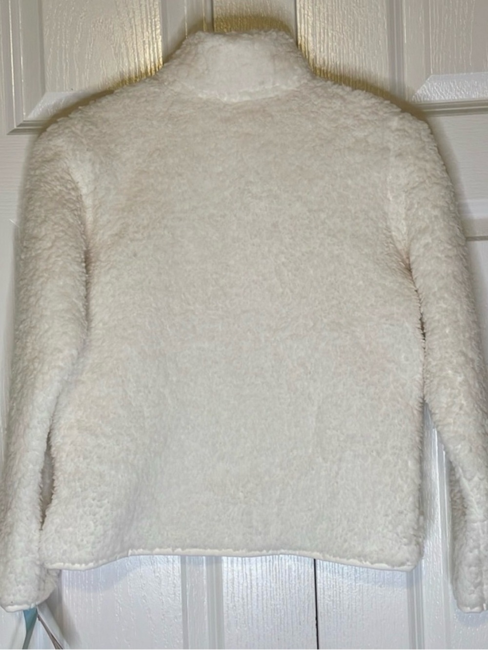 WONDERSHOP (2) Sherpa Quarter Zip Pullover, Girls XL (14), White - Picture 3 of 4